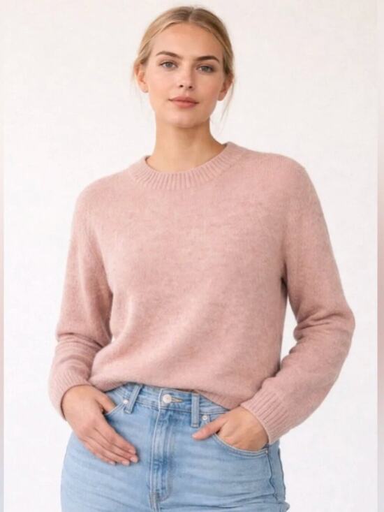 AYR Sweaters - AYR The Kickback Blush Pink Crew Sweater